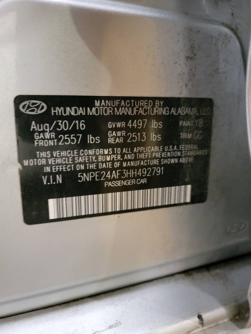 2017 HYUNDAI SONATA — 167508 Miles — Lot 79979323 - Marhaba Auctions Used Cars - Image 9