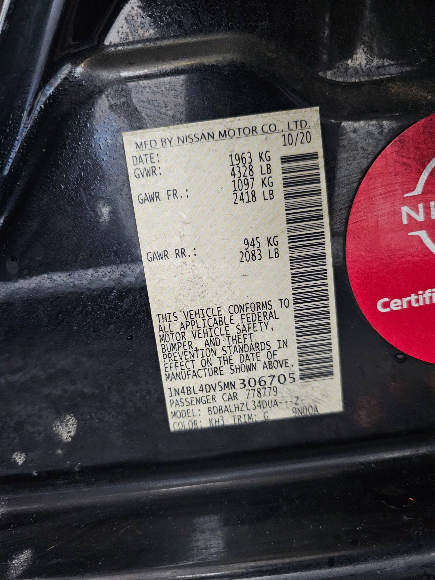 NISSAN ALTIMA 2021 - Marhaba Auction Used Cars - Image 9