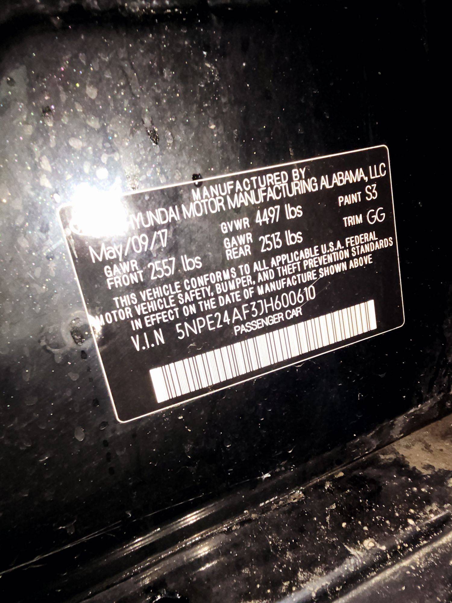 2018 HYUNDAI SONATA — 87150 Miles — Lot H600610 — Souq - Marhaba Auctions Used Cars - Image 9