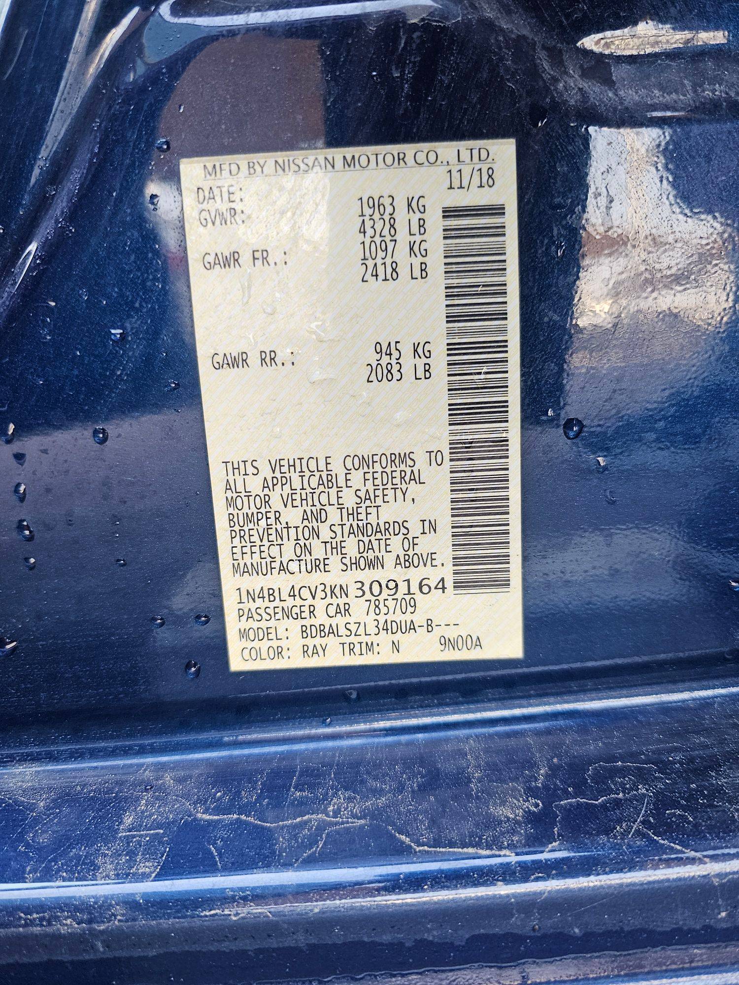 NISSAN ALTIMA 2019 - Marhaba Auction Used Cars - Image 9