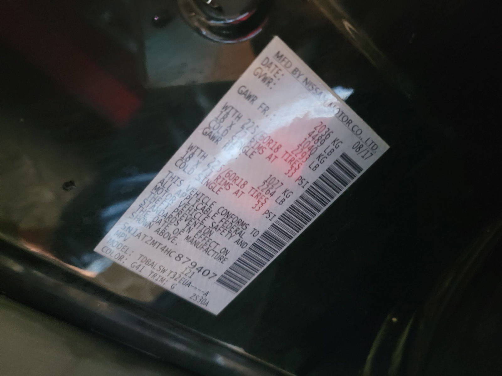 NISSAN ROGUE 2017 - Marhaba Auction Used Cars - Image 10