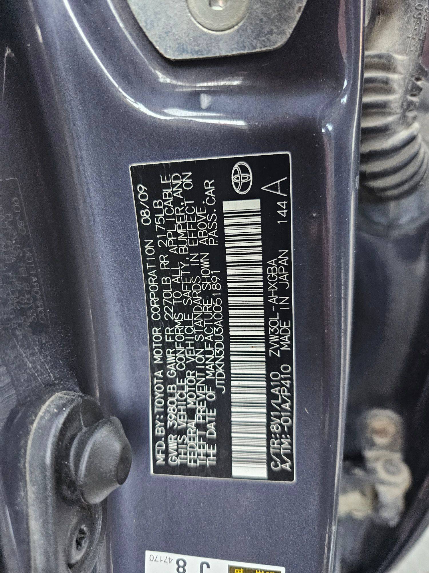 2010 TOYOTA PRIUS — 278869 Miles — Lot 3A0051891 — Souq - Marhaba Auctions Used Cars - Image 9