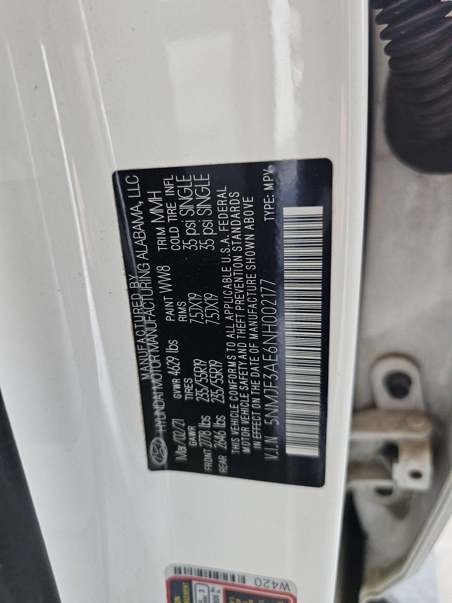 2022 HYUNDAI TUCSON — 105476 Miles — Lot AE6NH002177 — Souq - Marhaba Auctions Used Cars - Image 10