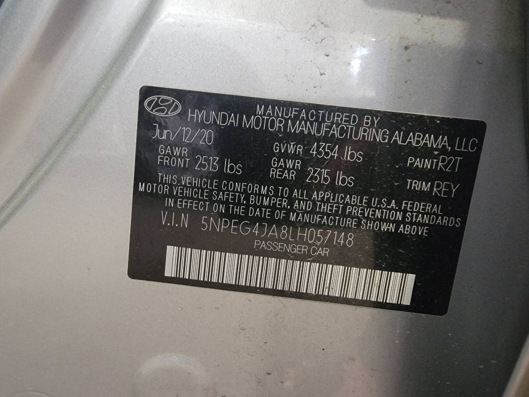 2020 HYUNDAI SONATA — 47401 Miles — Lot LH057148 — Main - Marhaba Auctions Used Cars - Image 9