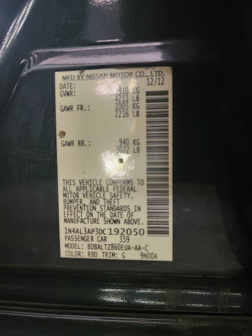 2013 NISSAN ALTIMA — 222104 Miles — Lot 38718991 - Marhaba Auctions Used Cars - Image 10