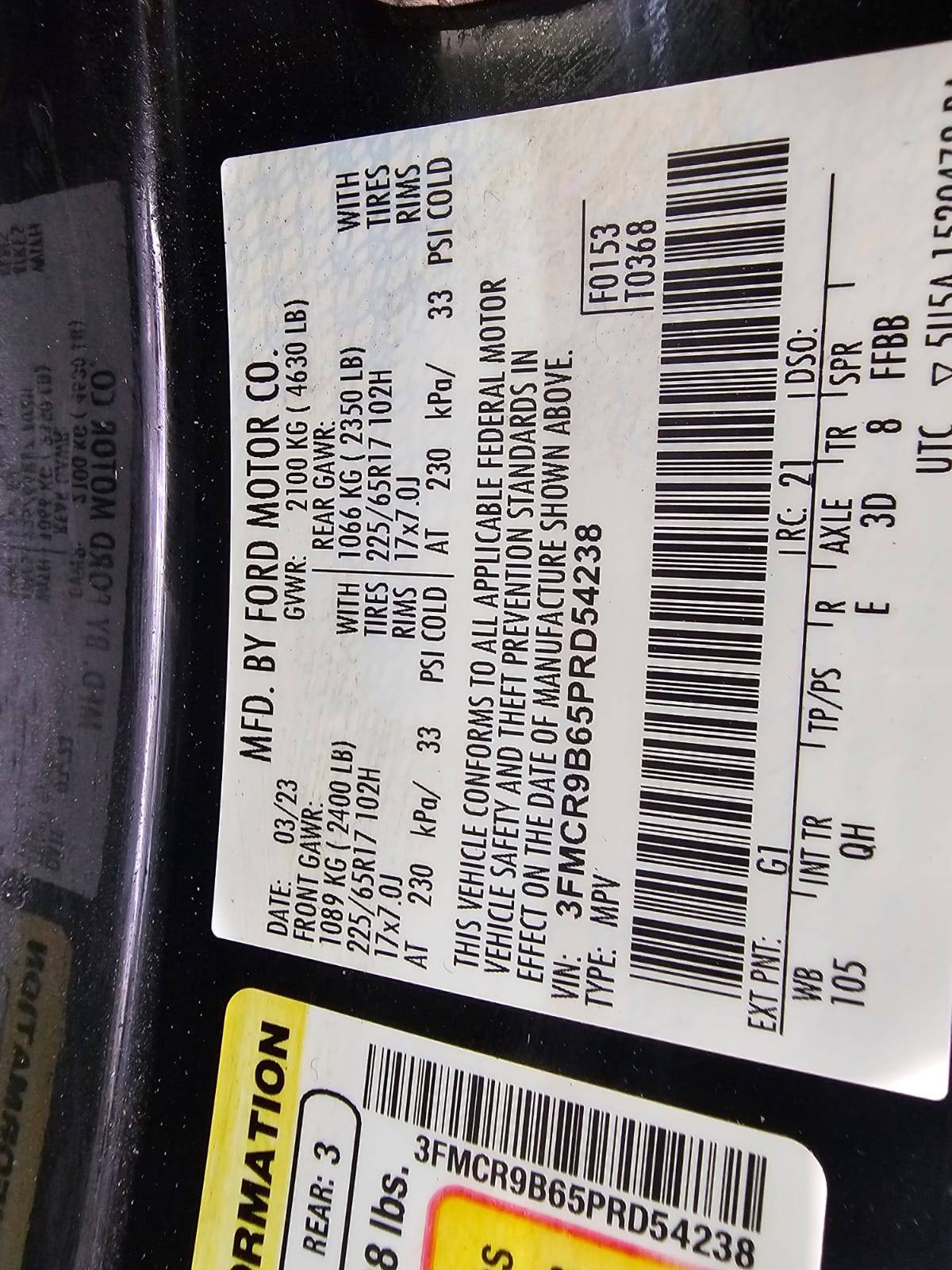 FORD BRONCO SPORT BIG BEND 2023 - Marhaba Auction Used Cars - Image 11