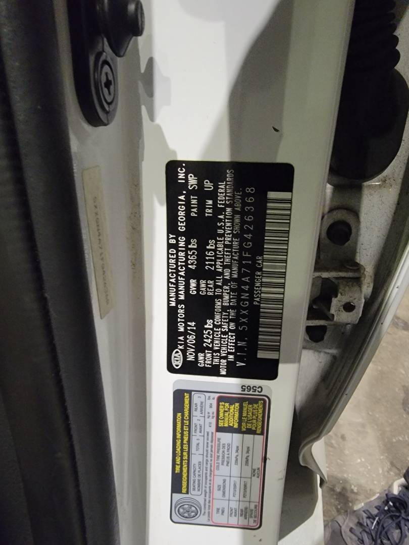 2015 KIA OPTIMA — 108245 Miles — Lot FG426368 — Main - Marhaba Auctions Used Cars - Image 7