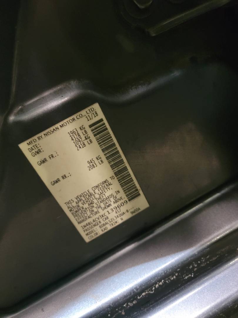2019 NISSAN ALTIMA — 140592 Miles — Lot 139609 — Main - Marhaba Auctions Used Cars - Image 9
