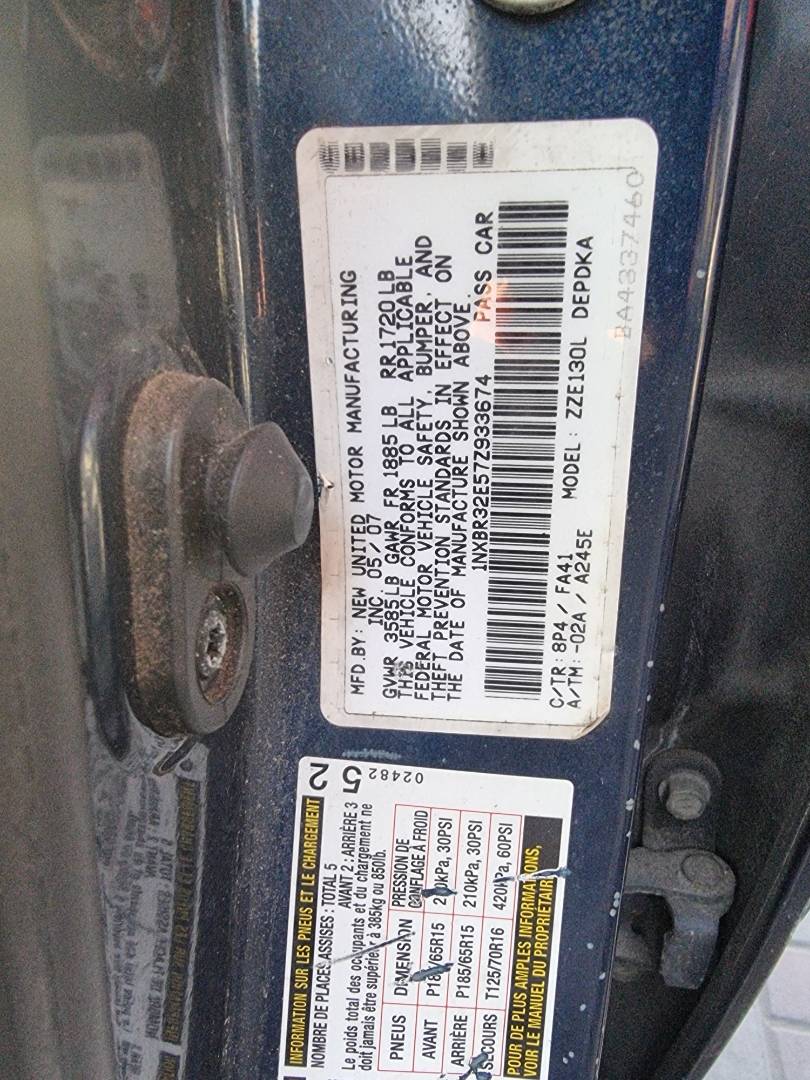 TOYOTA COROLLA 2007 - Marhaba Auction Used Cars - Image 8