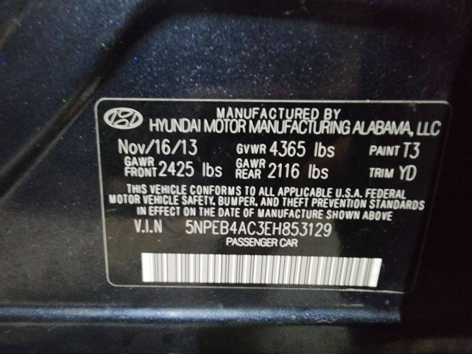 2014 HYUNDAI SONATA — 138789 Miles — Lot 54209474 — Al Quoz - Marhaba Auctions Used Cars - Image 10