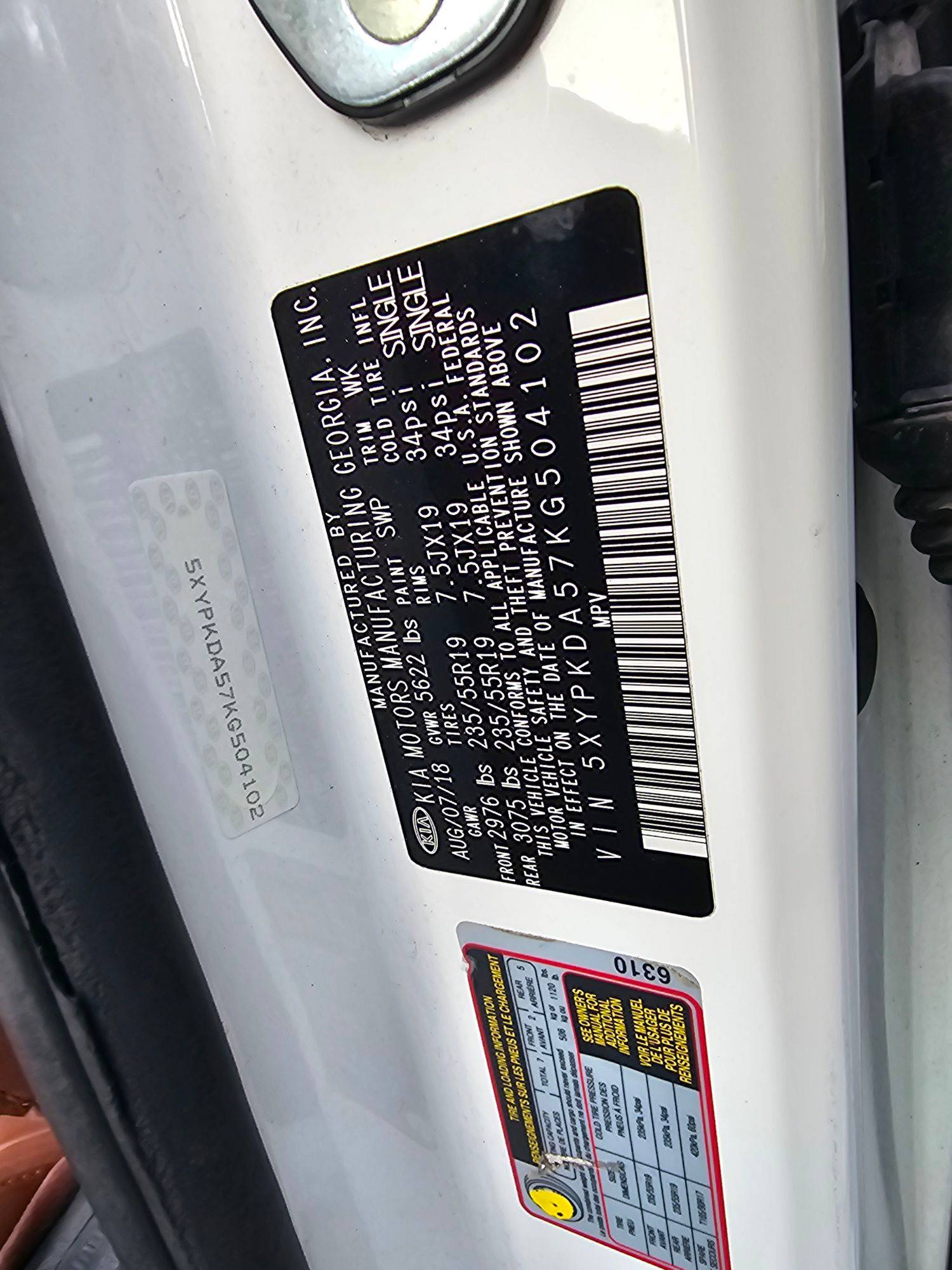 2019 KIA SORENTO — 103998 Miles — Lot A57KG504102 — Main - Marhaba Auctions Used Cars - Image 10