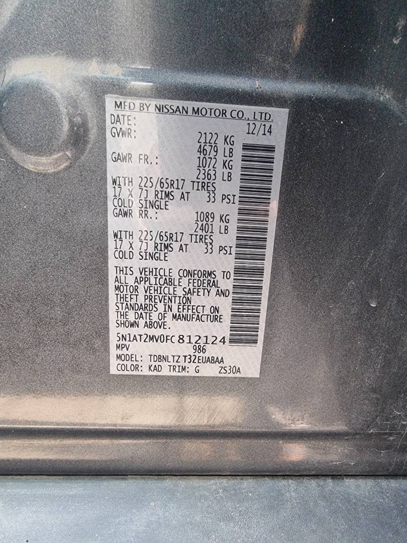 NISSAN ROGUE 2015 - Marhaba Auction Used Cars - Image 10