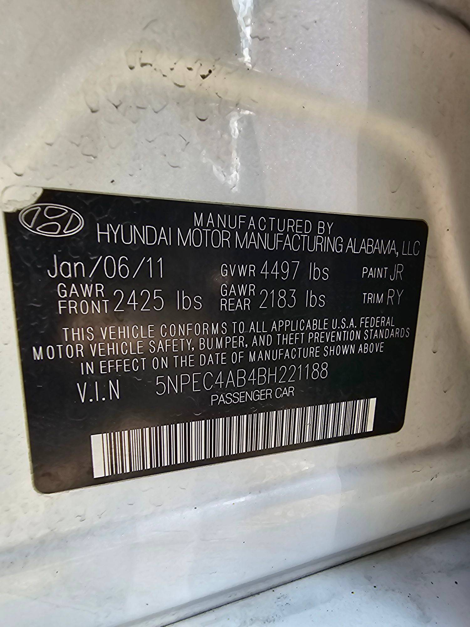 HYUNDAI SONATA 2011 - Marhaba Auction Used Cars - Image 11