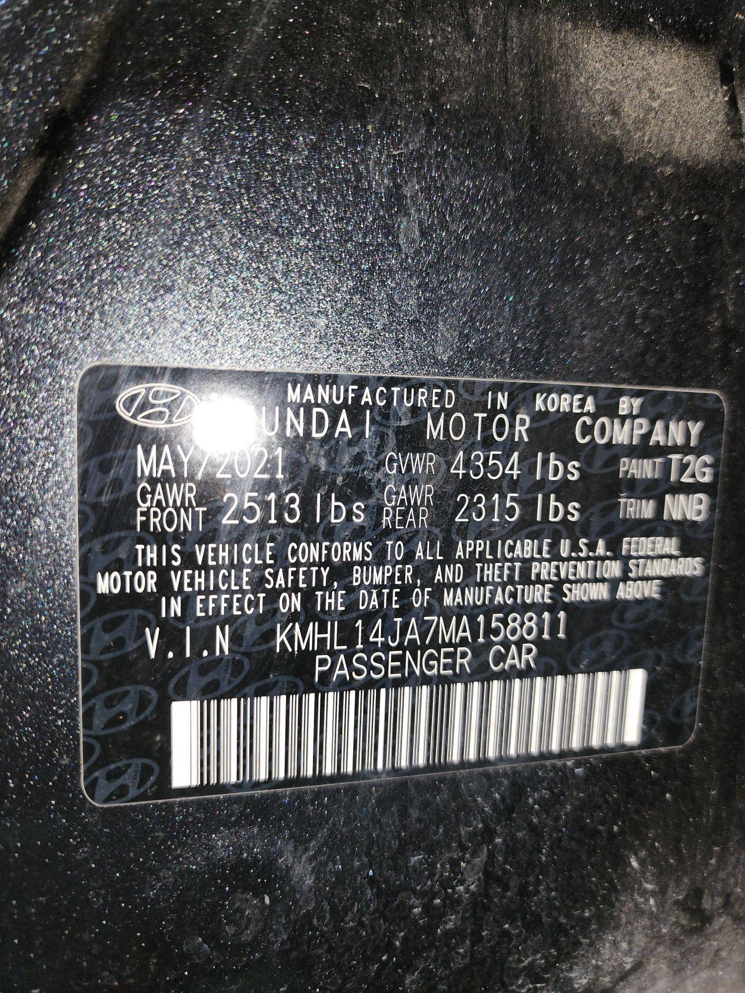 2021 HYUNDAI SONATA — 77555 Miles — Lot 58759065 — Souq - Marhaba Auctions Used Cars - Image 11