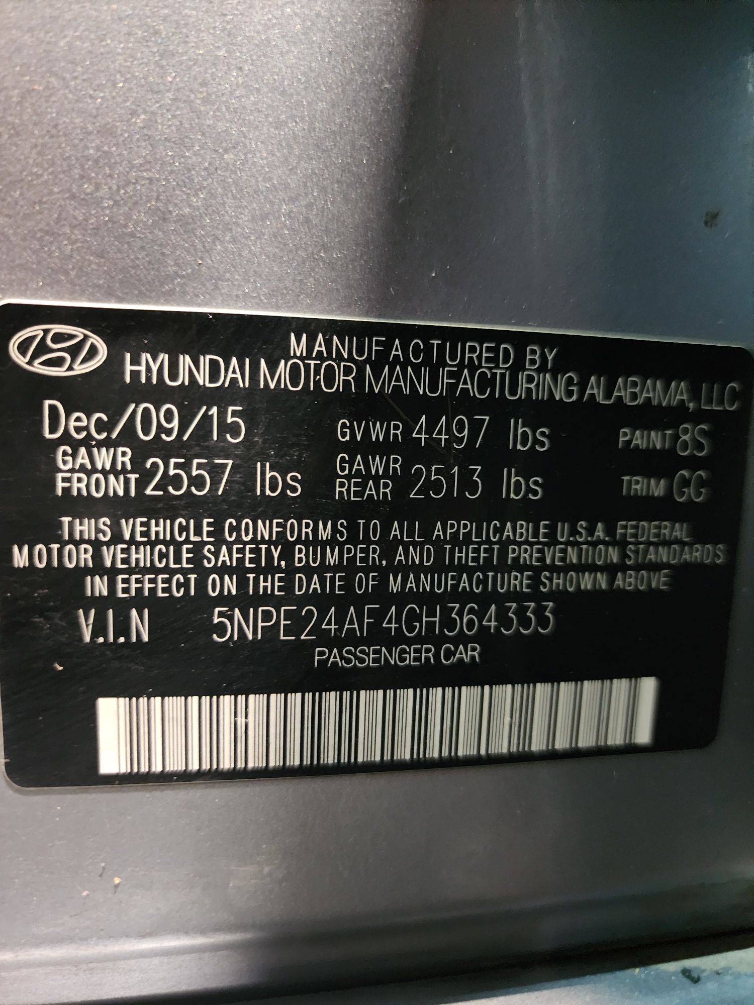2016 HYUNDAI SONATA — 156371 Miles — Lot 46409145 — Main - Marhaba Auctions Used Cars - Image 10