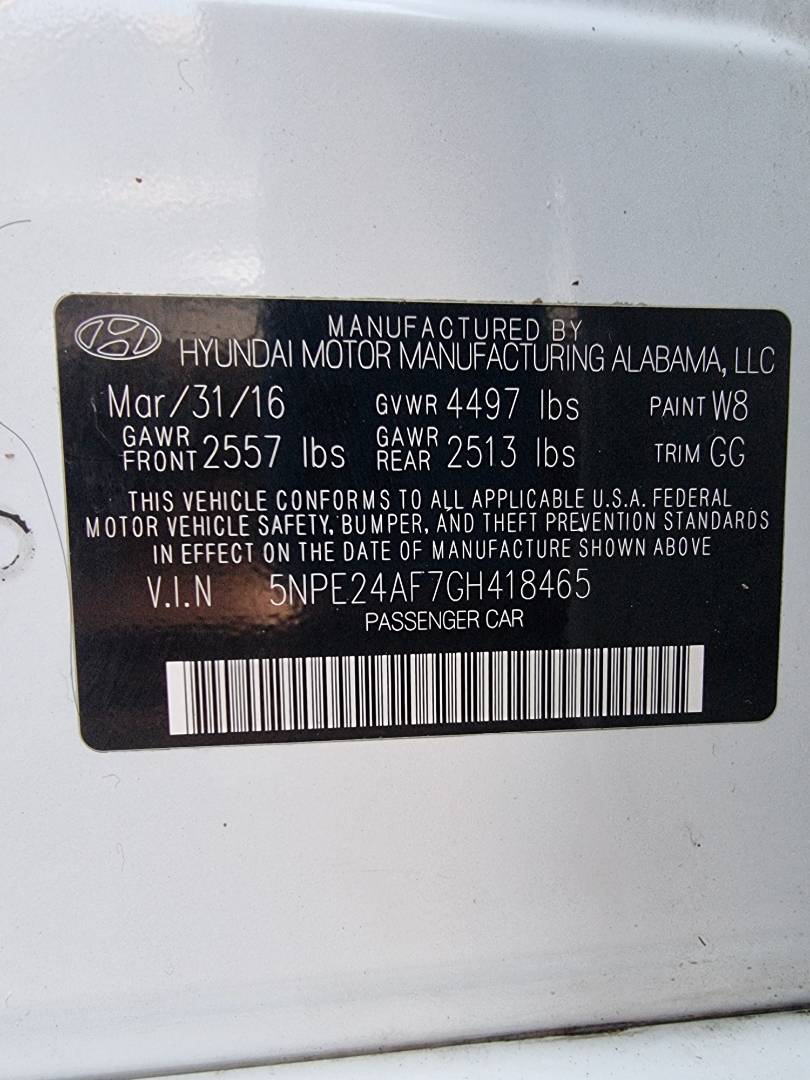 2016 HYUNDAI SONATA — 155123 Miles — Lot 2154987 — Ind. 12 - Marhaba Auctions Used Cars - Image 9