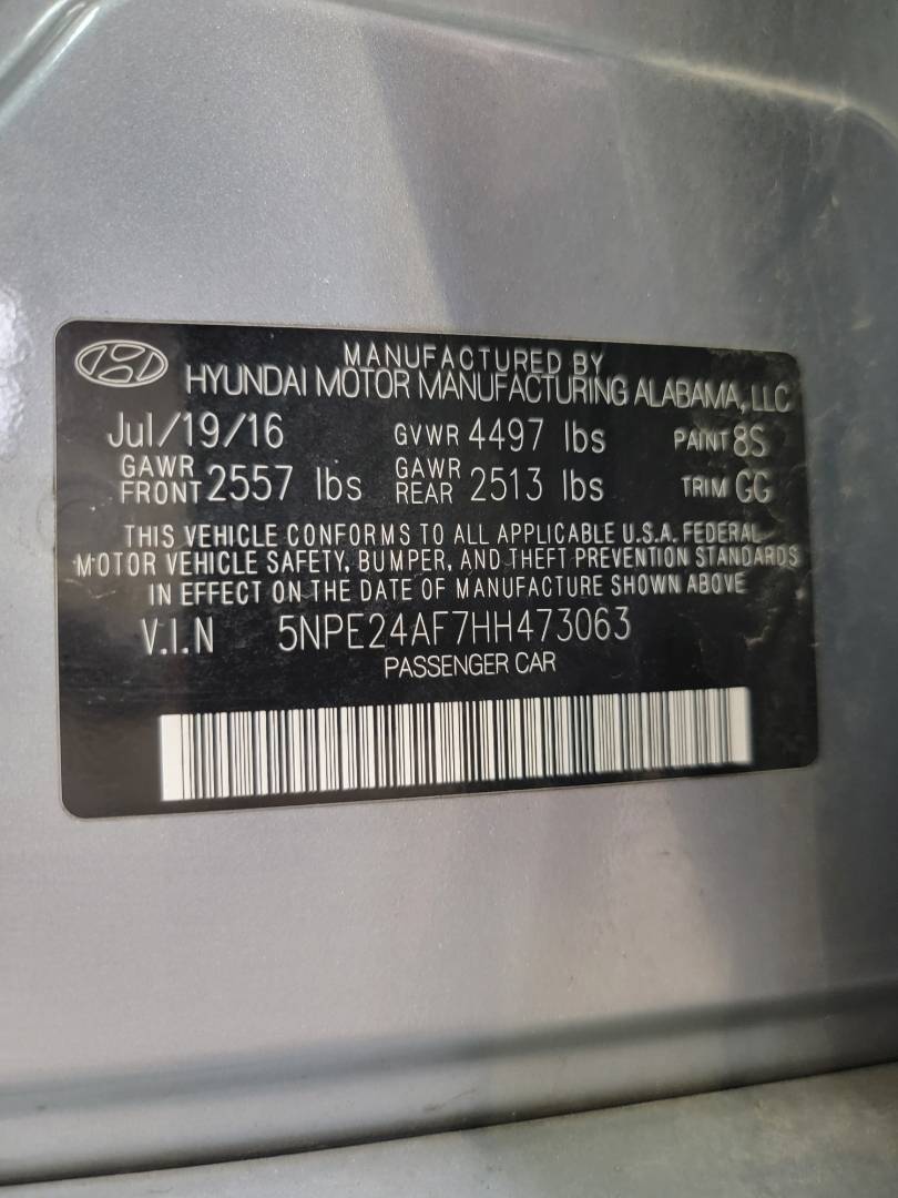 2017 HYUNDAI SONATA — 82620 Miles — Lot 38338474 - Marhaba Auctions Used Cars - Image 8