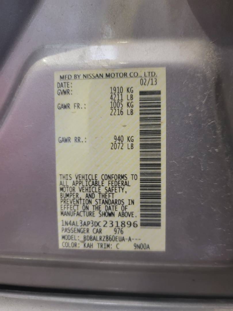 2013 NISSAN ALTIMA — 161624 Miles — Lot DC231896 - Marhaba Auctions Used Cars - Image 8