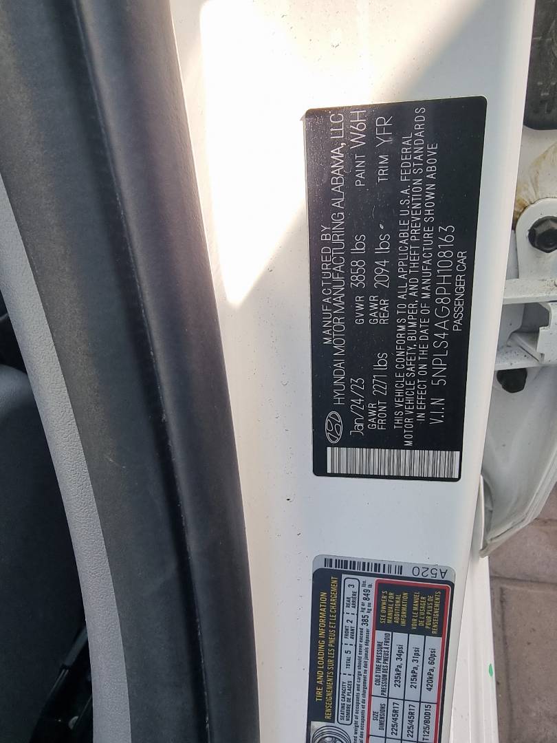 HYUNDAI ELANTRA 2023 - Marhaba Auction Used Cars - Image 7