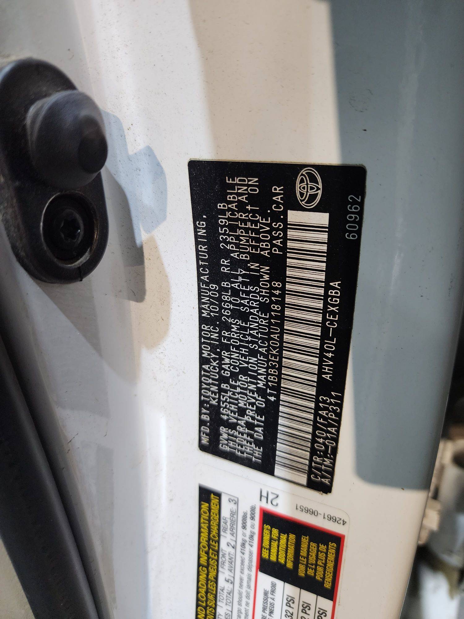 TOYOTA CAMRY 2010 - Marhaba Auction Used Cars - Image 10