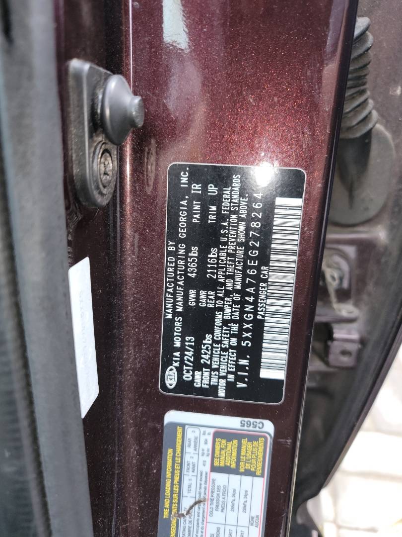 2014 KIA OPTIMA — 189841 Miles — Lot 72027713 - Marhaba Auctions Used Cars - Image 8