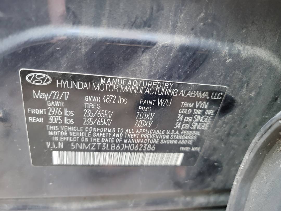 2018 HYUNDAI SANTA FE — 180955 Miles — Lot 062386 - Marhaba Auctions Used Cars - Image 8