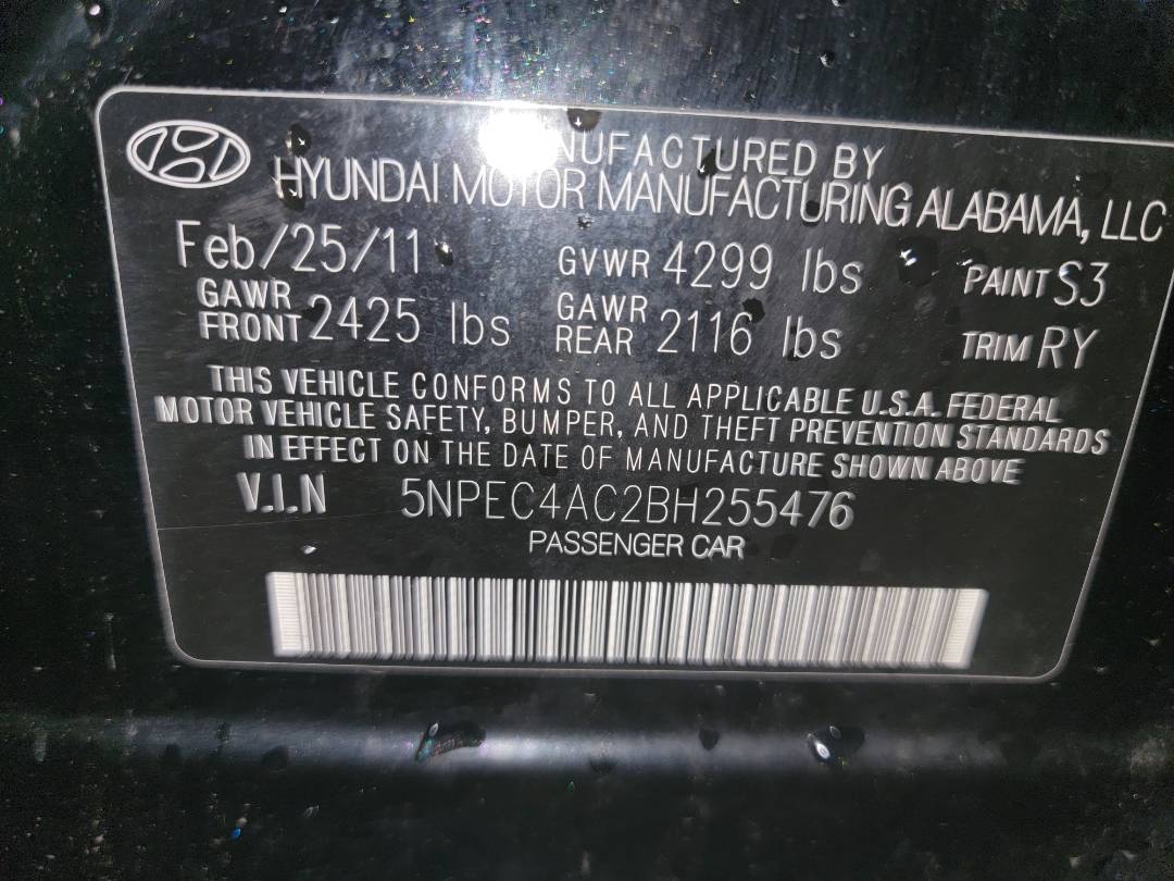 2011 HYUNDAI SONATA — 217711 Miles — Lot 37896773 - Marhaba Auctions Used Cars - Image 10