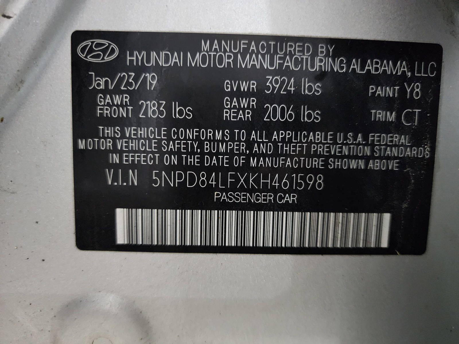 HYUNDAI ELANTRA 2019 - Marhaba Auction Used Cars - Image 10