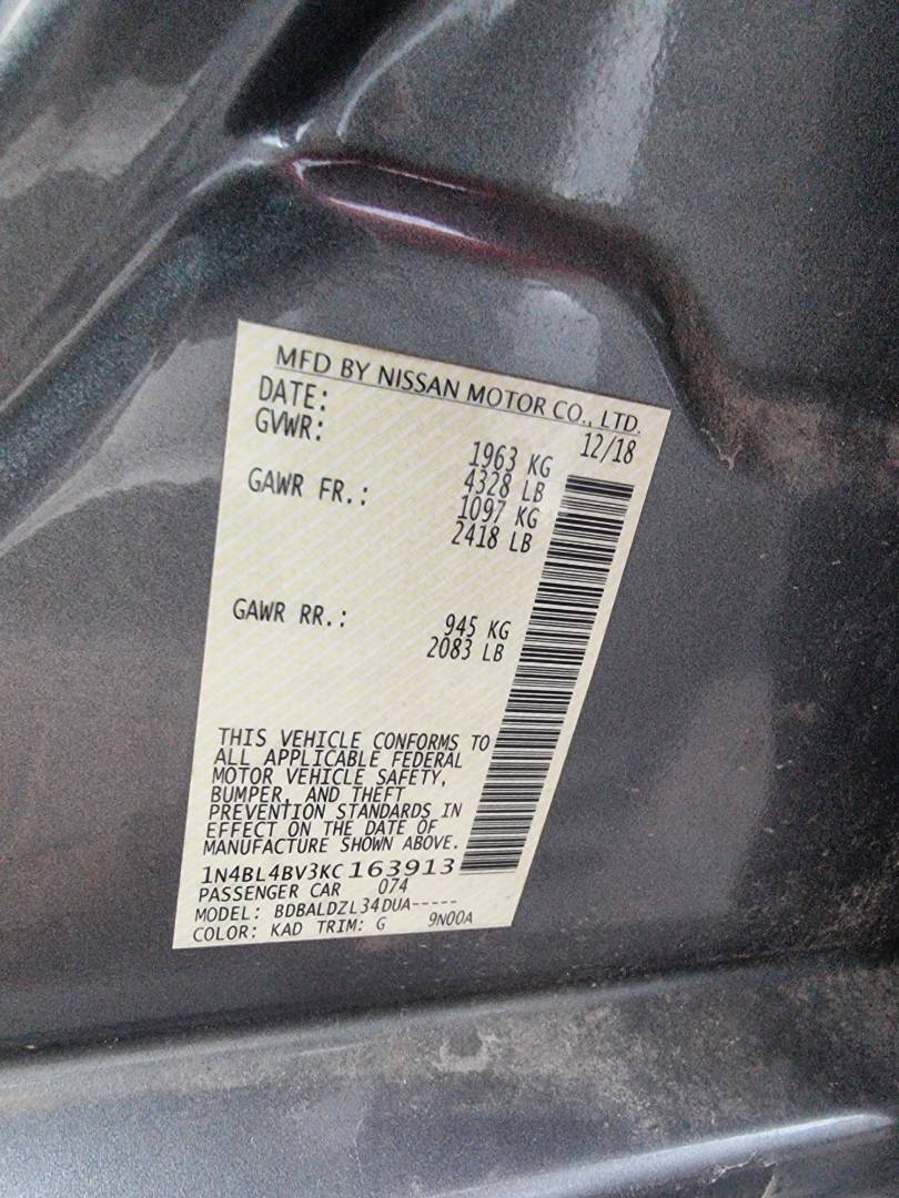 NISSAN ALTIMA 2019 - Marhaba Auction Used Cars - Image 8