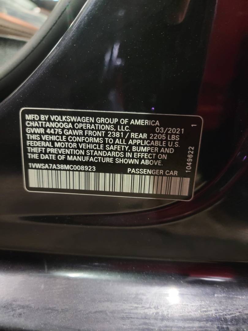 2021 VOLKSWAGEN PASSAT — 26829 Miles — Lot C008923 — Main - Marhaba Auctions Used Cars - Image 11