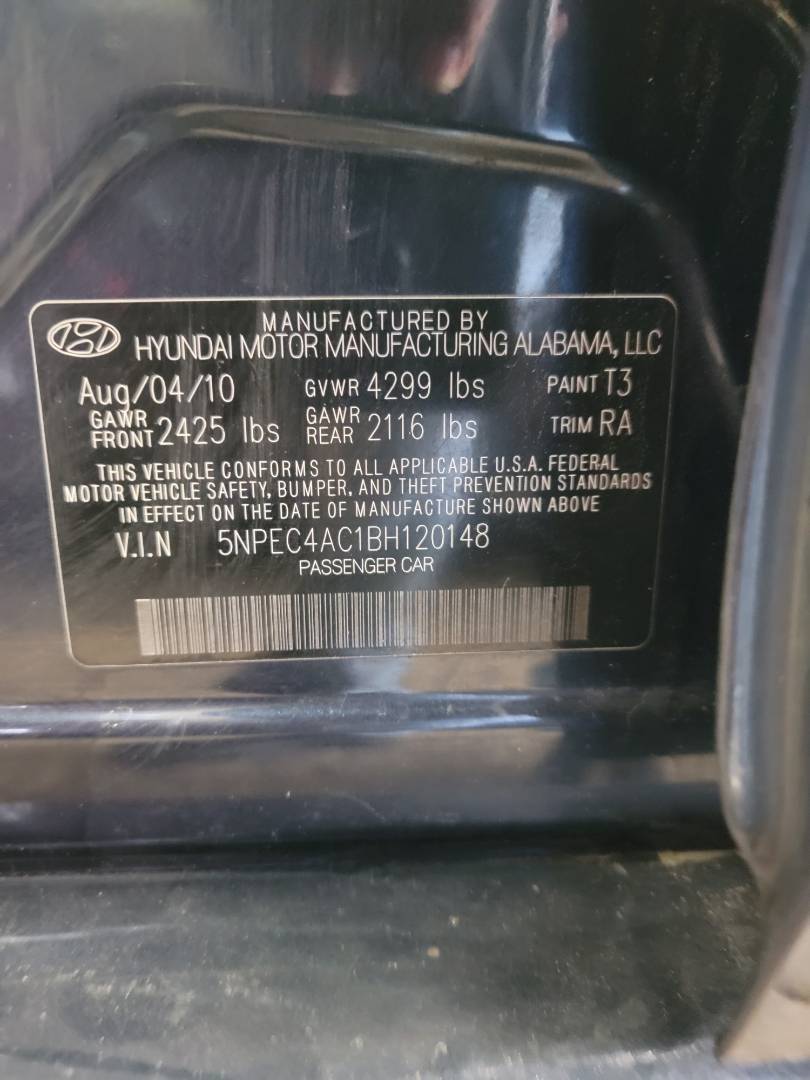 2011 HYUNDAI SONATA — 205572 Miles — Lot 120148 — Main - Marhaba Auctions Used Cars - Image 10