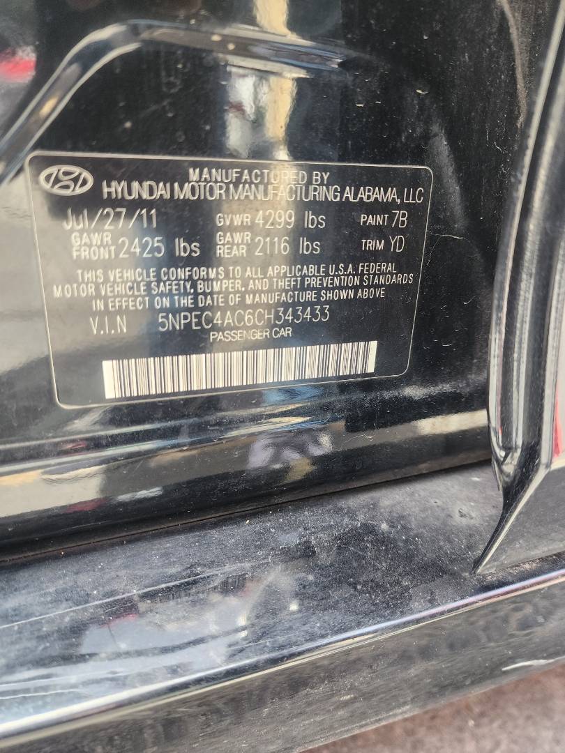 2012 HYUNDAI SONATA — 165414 Miles — Lot 38689258 - Marhaba Auctions Used Cars - Image 4