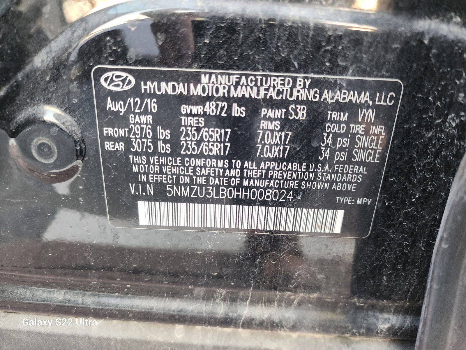 2017 HYUNDAI SANTA FE SPORT — 117860 Miles — Lot 47329783 - Marhaba Auctions Used Cars - Image 7