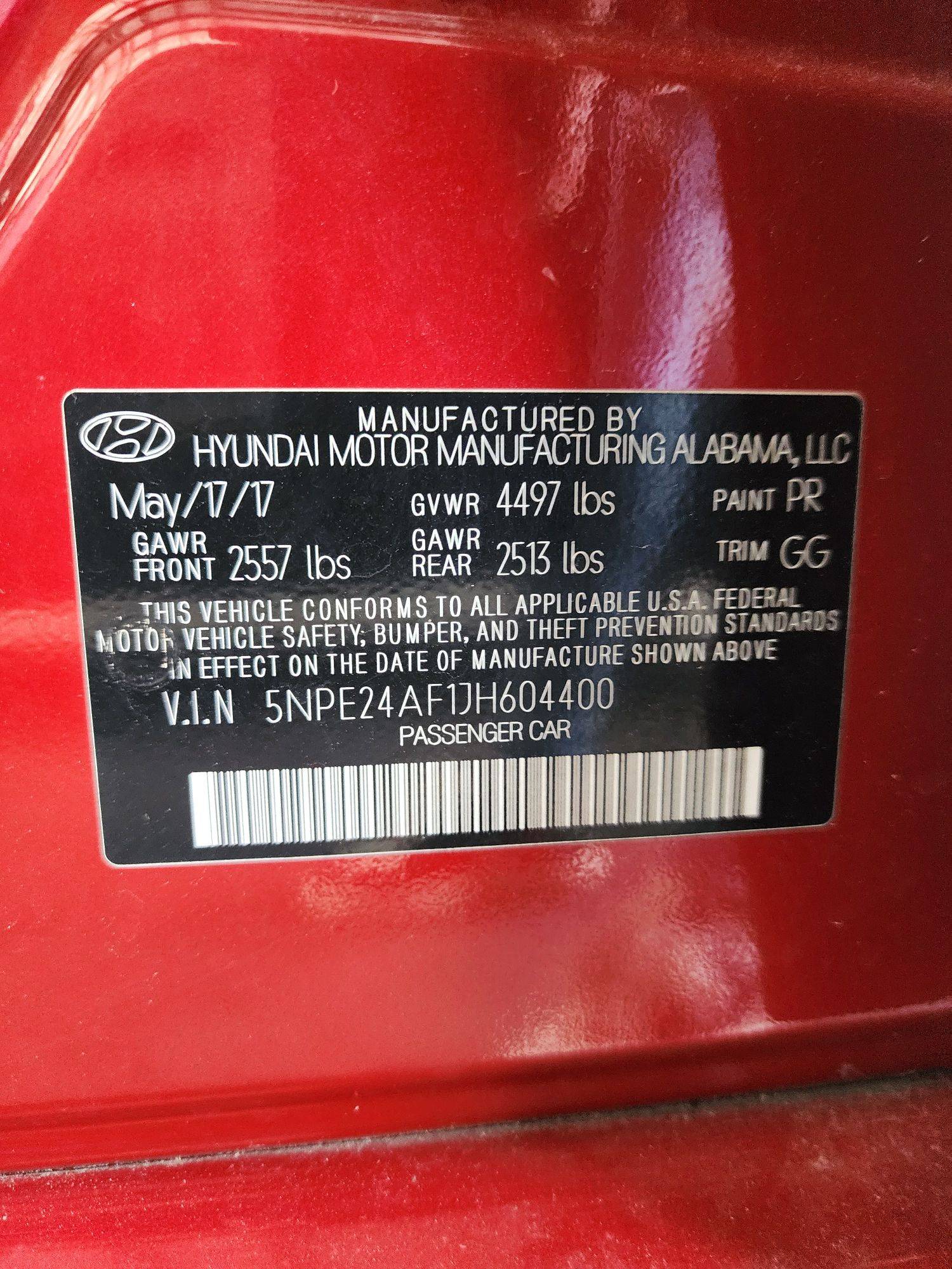 2018 HYUNDAI SONATA — 78824 Miles — Lot 60937384 — Souq - Marhaba Auctions Used Cars - Image 9