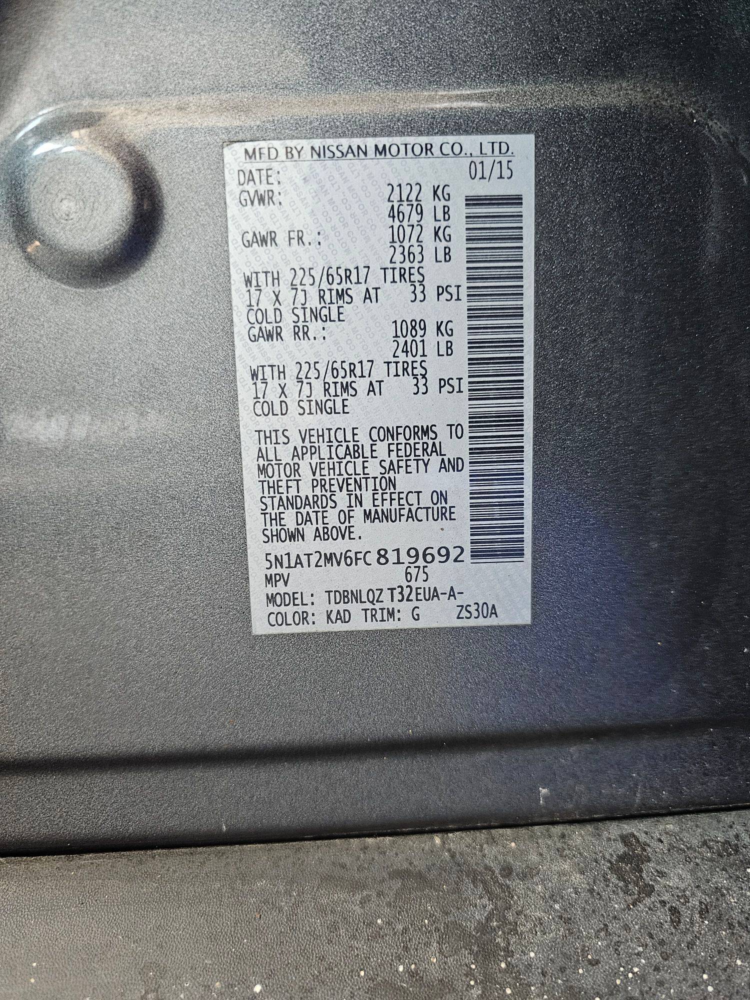 NISSAN ROGUE 2015 - Marhaba Auction Used Cars - Image 10