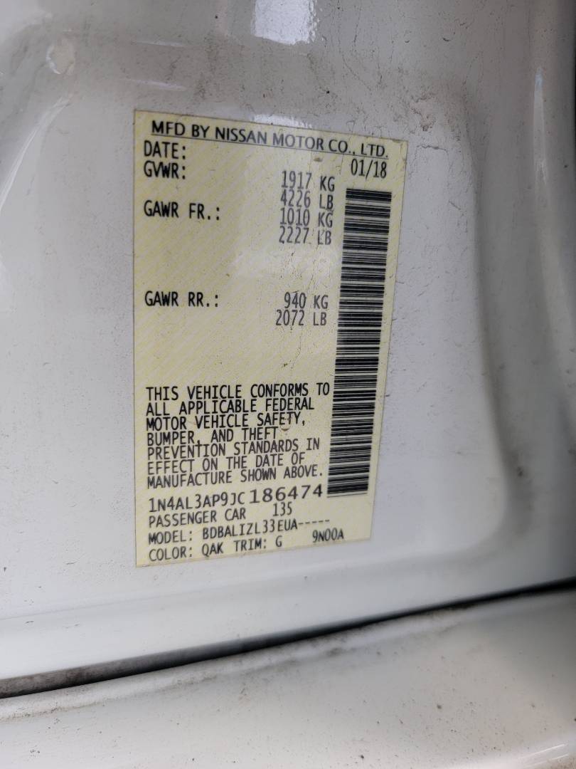 2018 NISSAN ALTIMA — 173024 Miles — Lot C186474 — Main - Marhaba Auctions Used Cars - Image 10