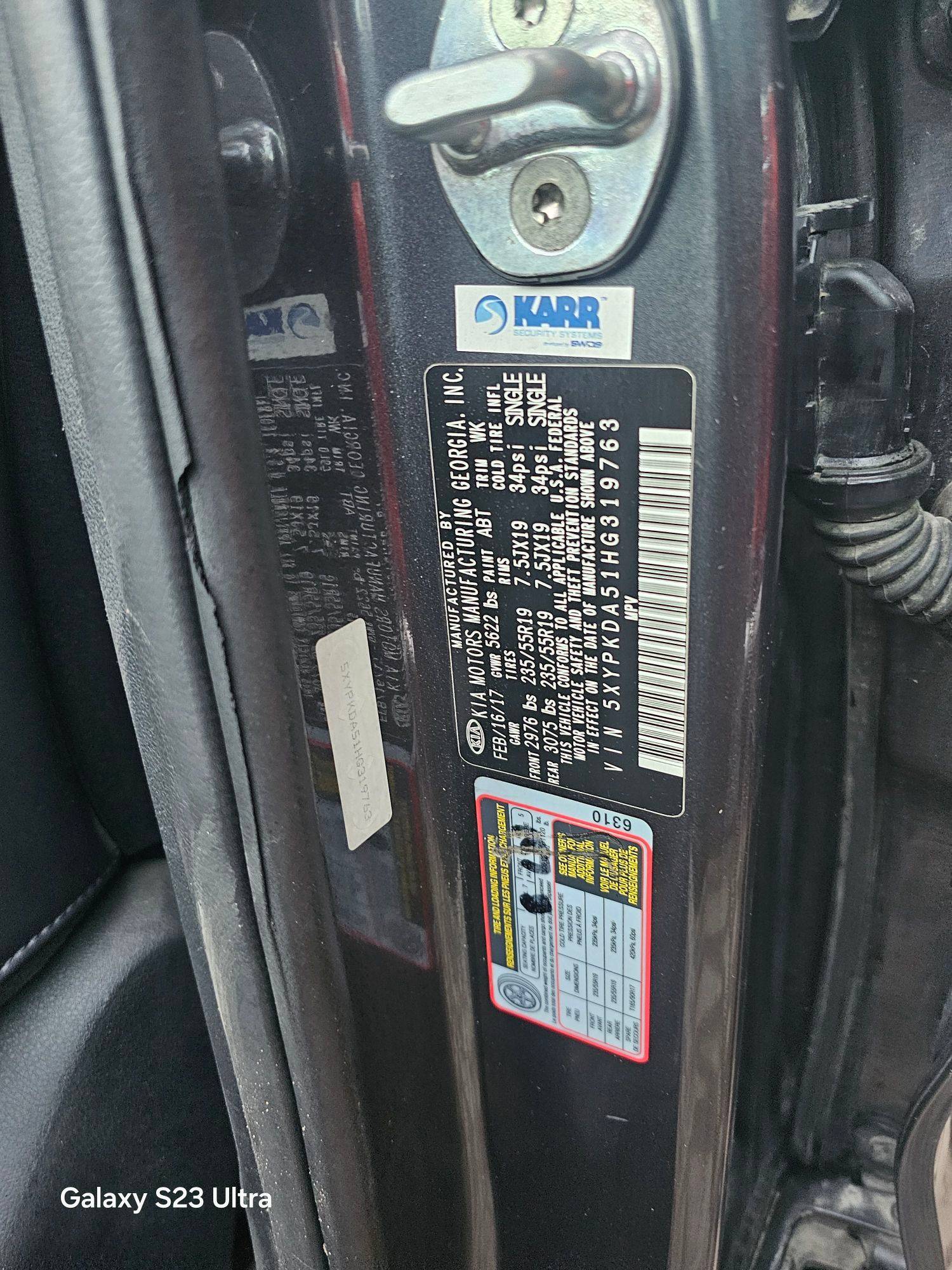 KIA SORENTO 2017 - Marhaba Auction Used Cars - Image 9