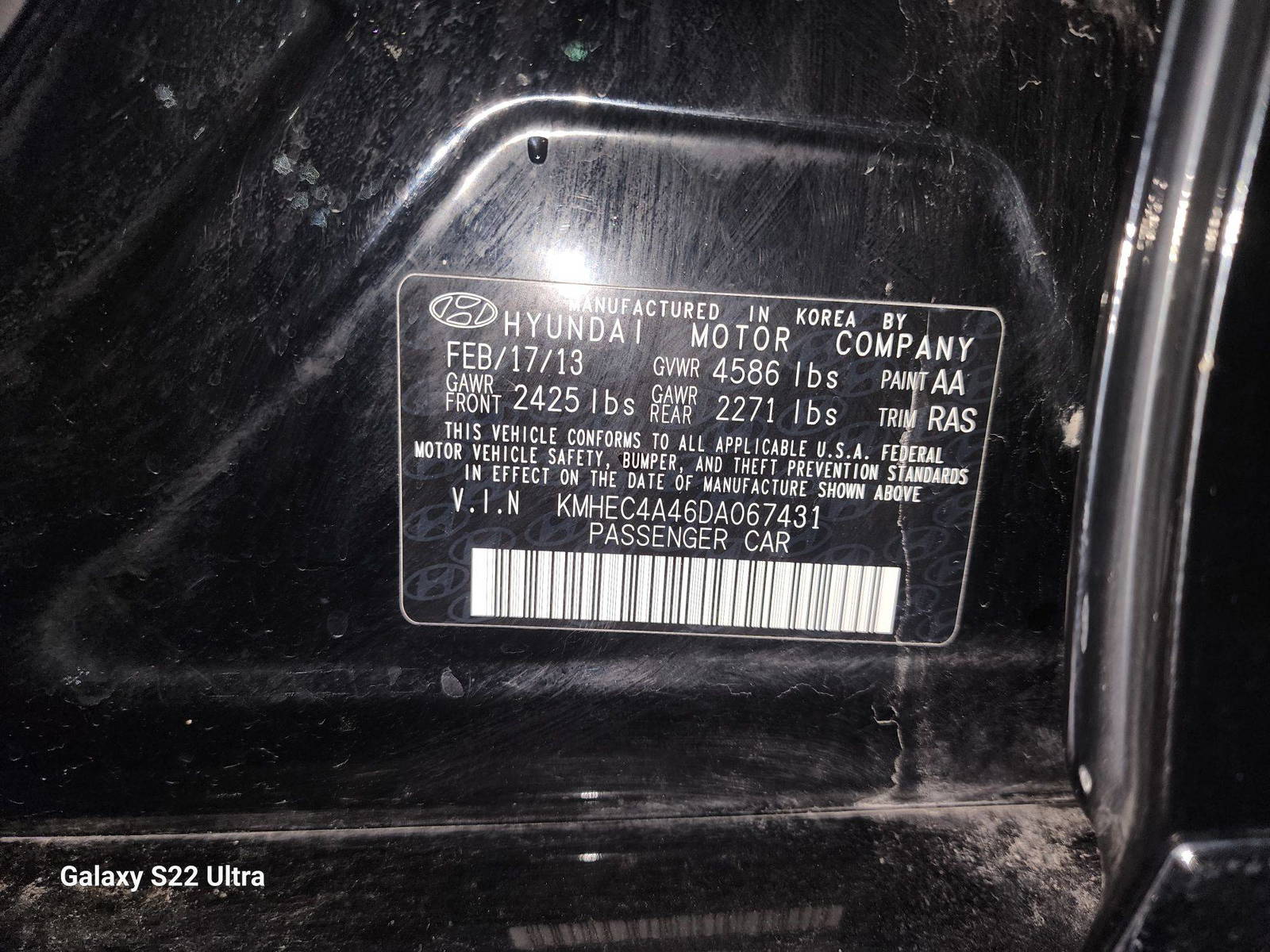 2013 HYUNDAI SONATA — 206049 Miles — Lot 77850863 - Marhaba Auctions Used Cars - Image 9