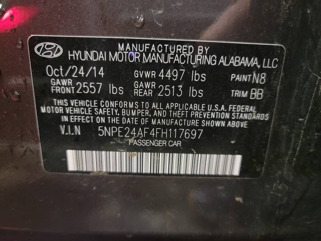 2015 HYUNDAI SONATA — 144185 Miles — Lot 75363633 - Marhaba Auctions Used Cars - Image 8