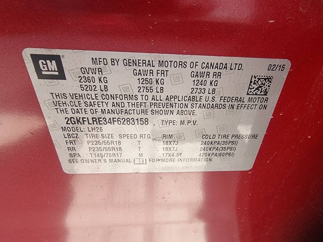 2015 GMC TERRAIN — 160652 KM — Lot 6283158 — Ind. 12 - Marhaba Auctions Used Cars - Image 8