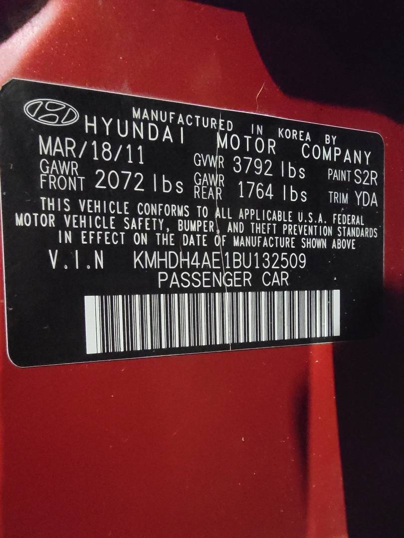 2011 HYUNDAI ELANTRA — 160689 Miles — Lot 38062841 - Marhaba Auctions Used Cars - Image 3