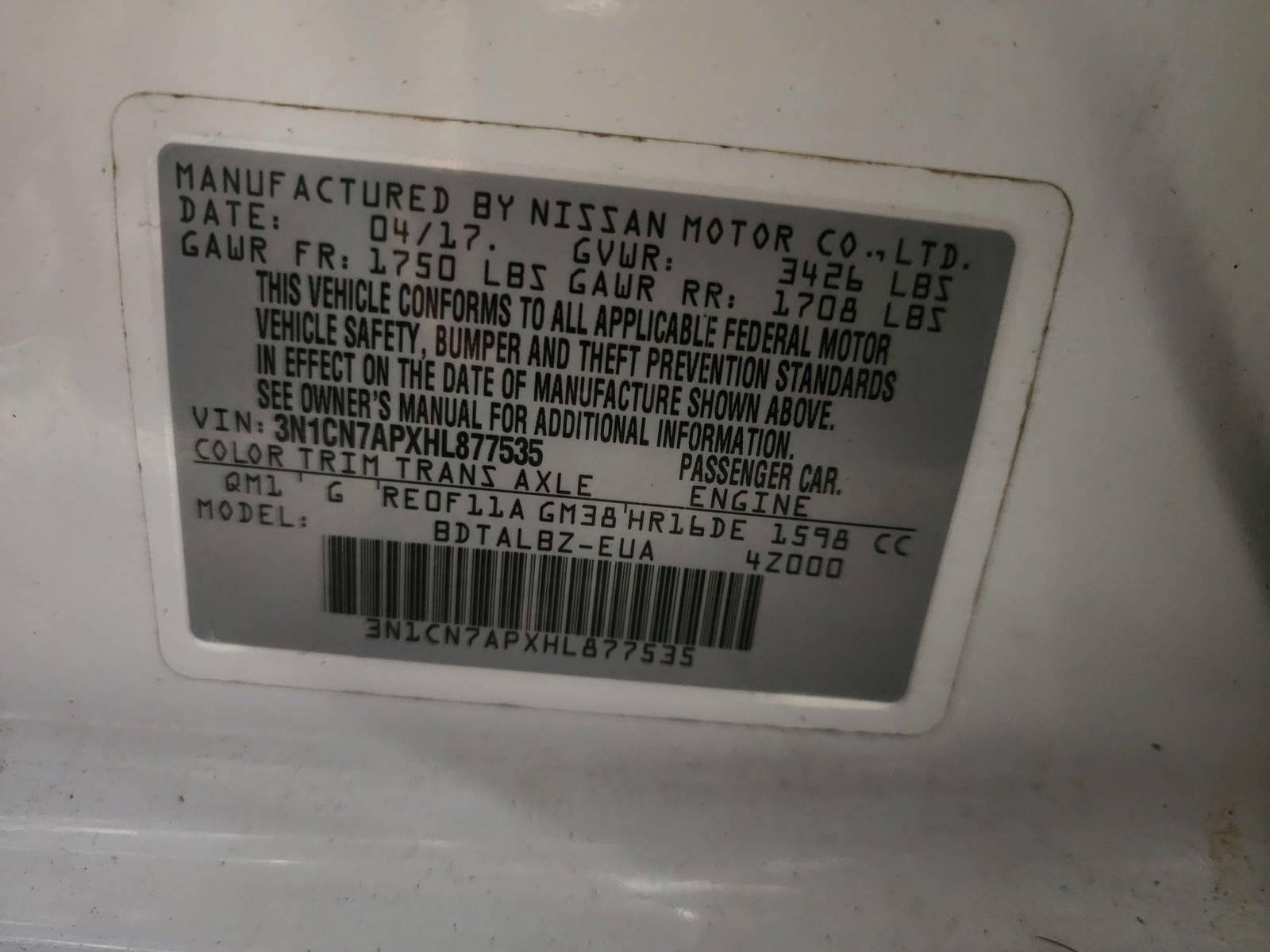 NISSAN VERSA 2017 - Marhaba Auction Used Cars - Image 9