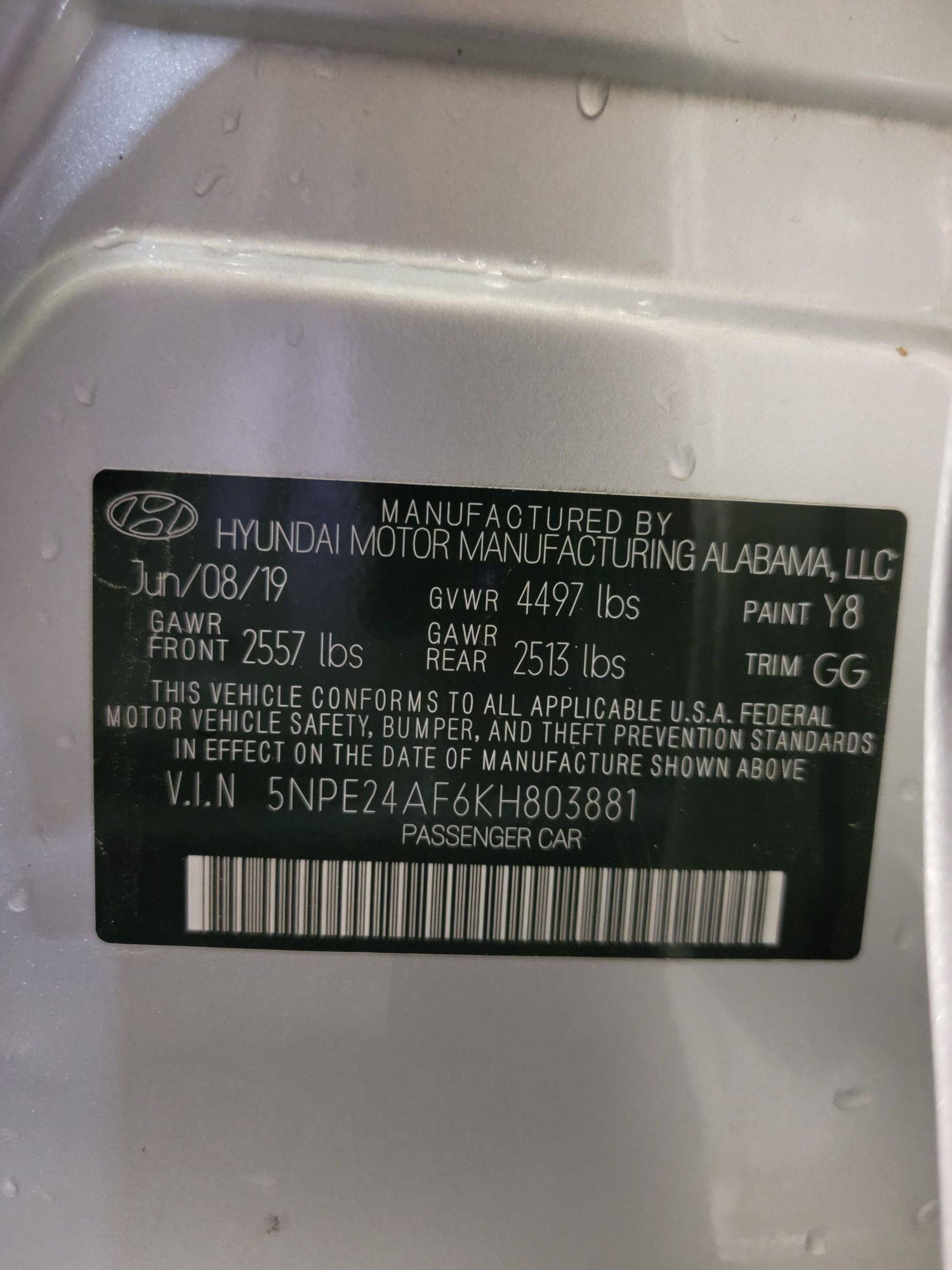 HYUNDAI SONATA 2019 - Marhaba Auction Used Cars - Image 10