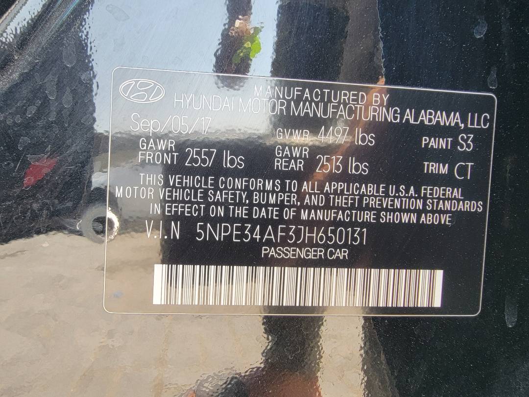 2018 HYUNDAI SONATA SPORT — 142200 Miles — Lot H650131 — Main - Marhaba Auctions Used Cars - Image 9