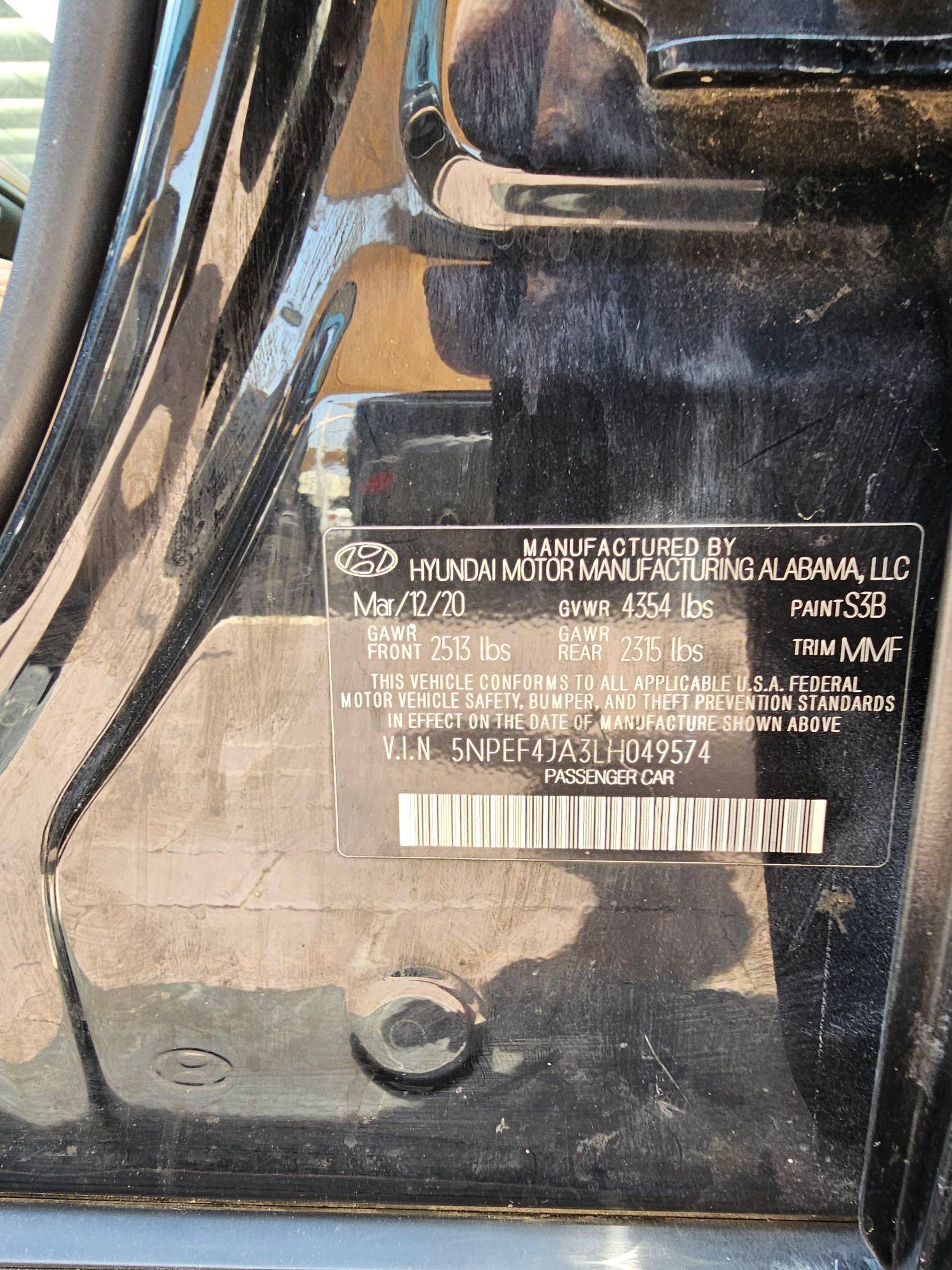 2020 HYUNDAI SONATA — 77923 Miles — Lot H049574 — Souq - Marhaba Auctions Used Cars - Image 10