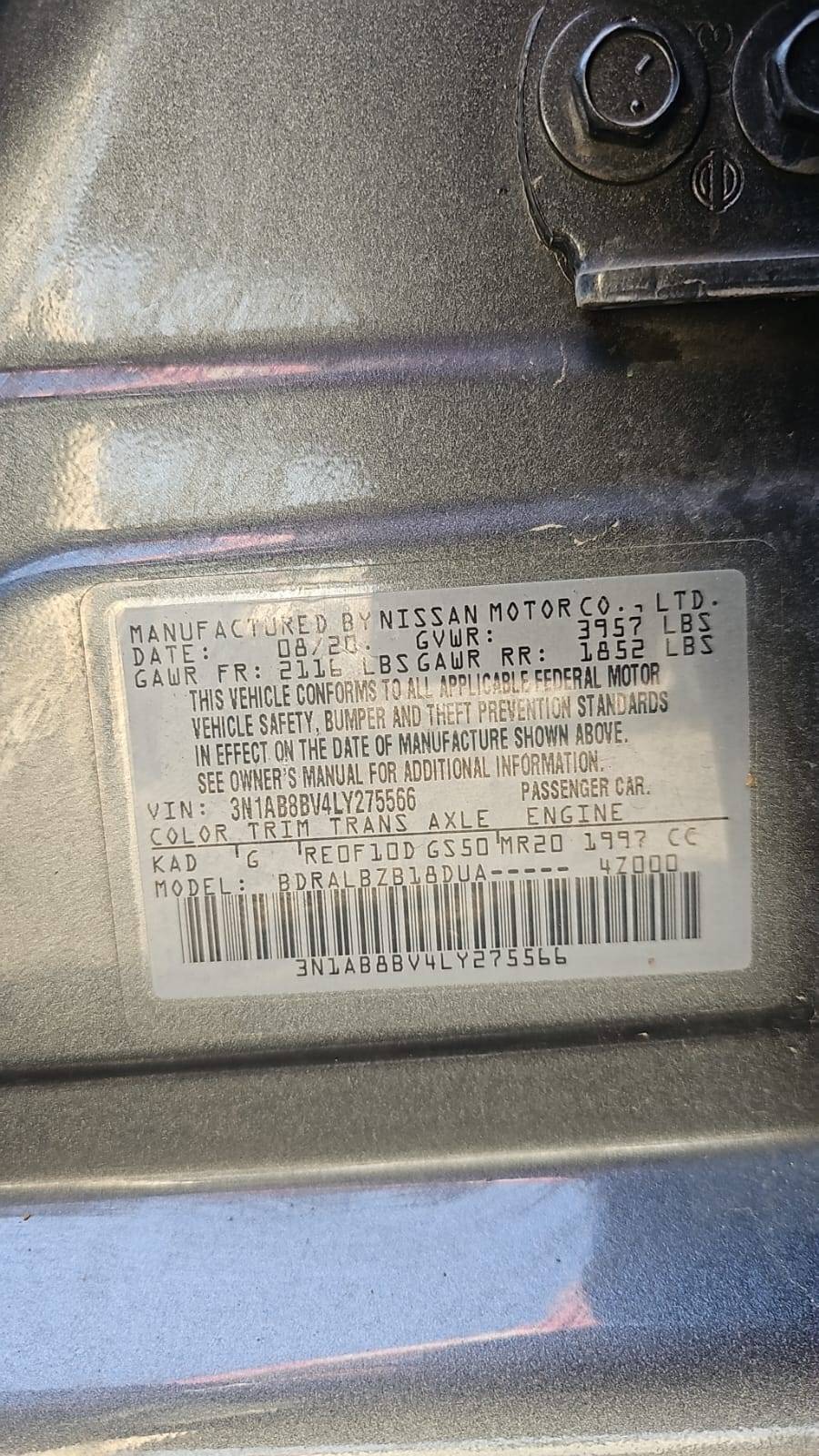 2020 NISSAN SENTRA — 29867 Miles — Lot 4LY275566 — Souq - Marhaba Auctions Used Cars - Image 6
