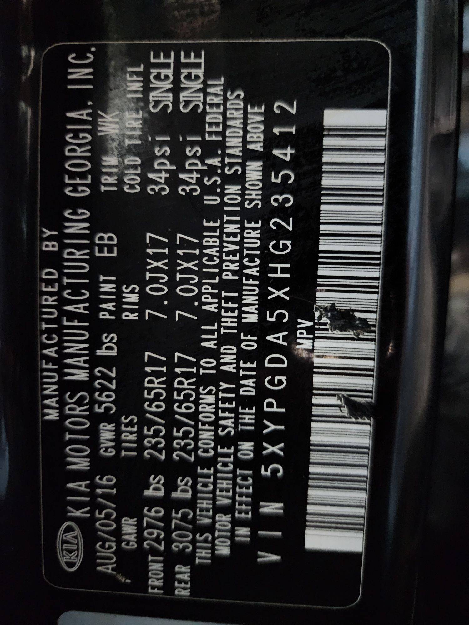 KIA SORENTO 2017 - Marhaba Auction Used Cars - Image 10