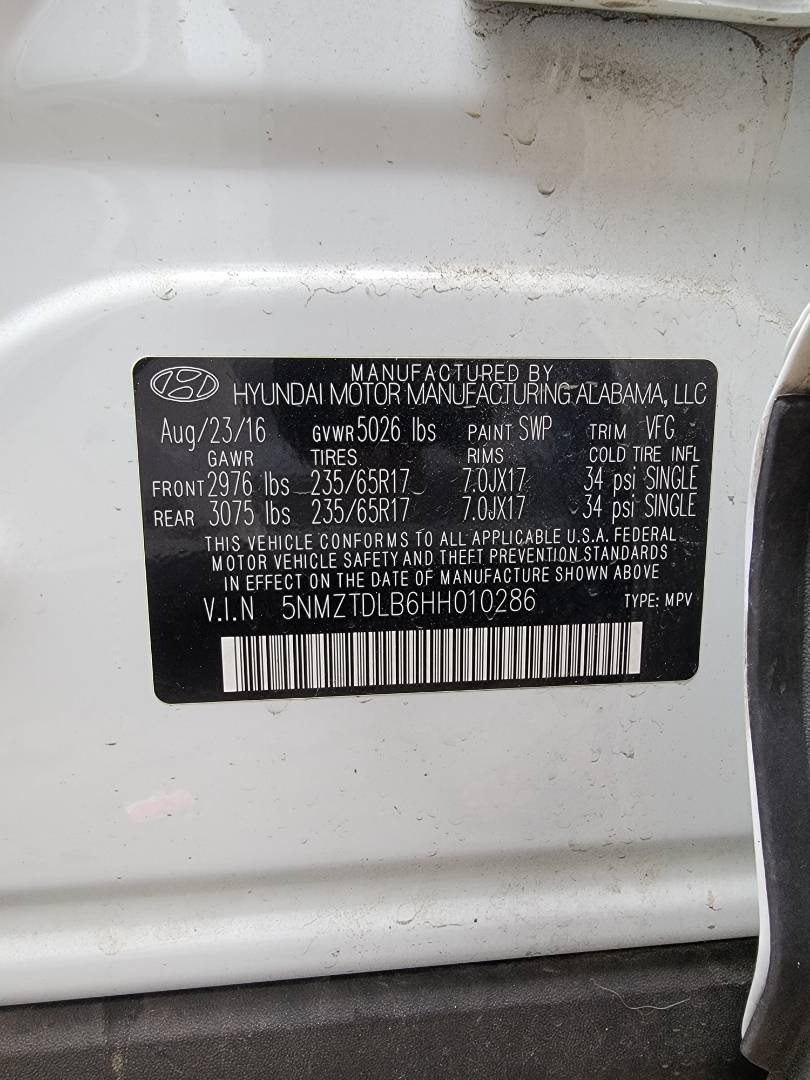 2017 HYUNDAI SANTA FE — 84 509 Miles — Lot H010286 — Main - Marhaba Auctions Used Cars - Image 10