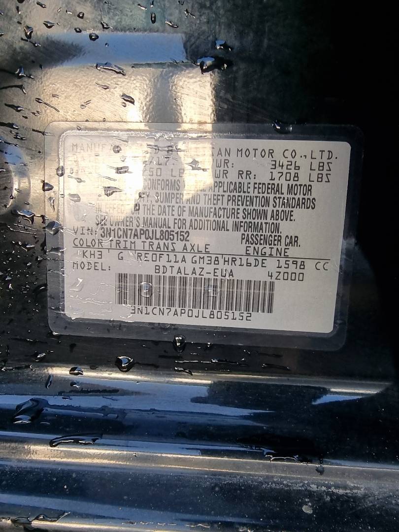 2018 NISSAN VERSA — 93218 Miles — Lot 84136674 — Main - Marhaba Auctions Used Cars - Image 9