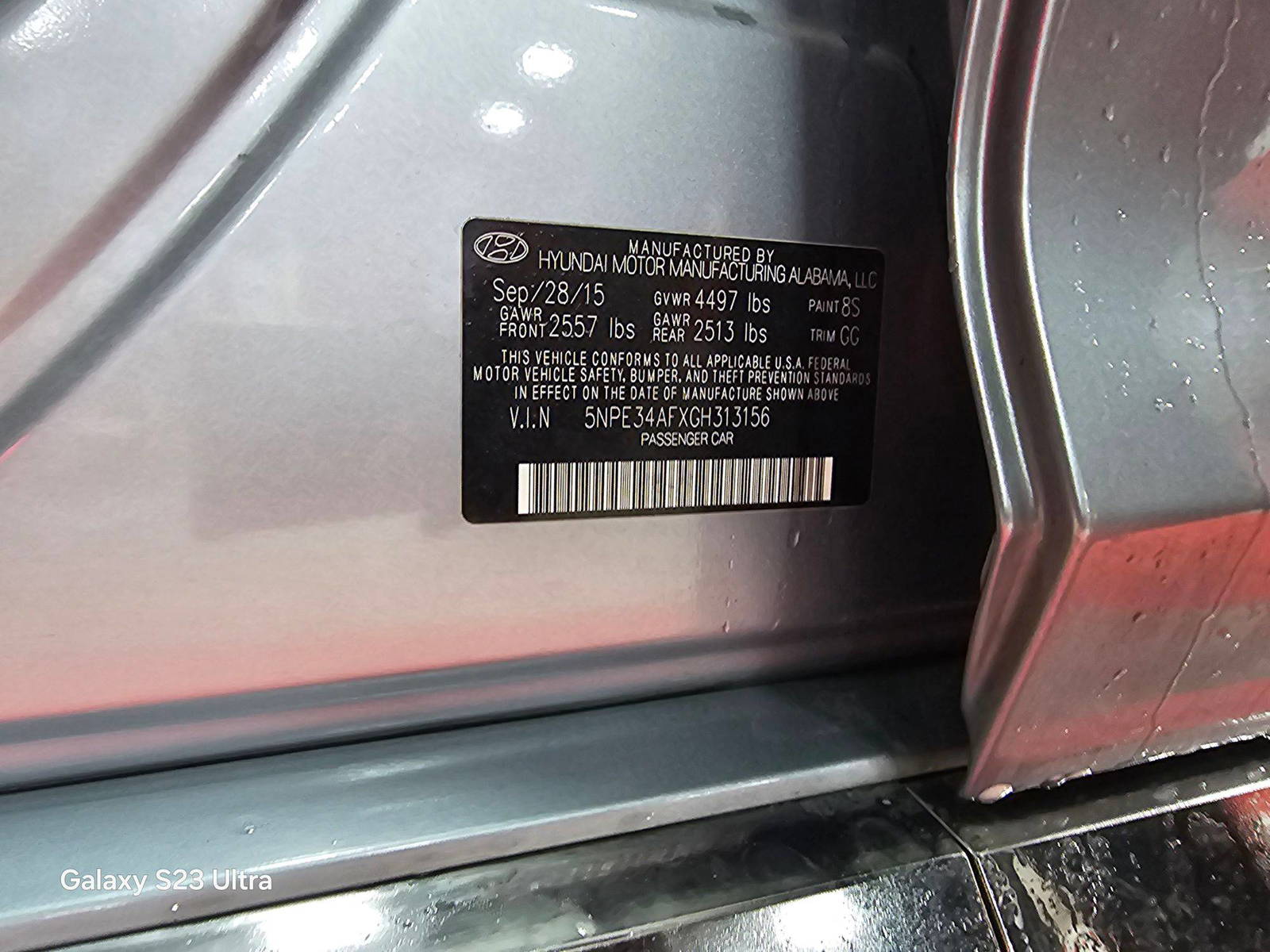 HYUNDAI SONATA SPORT 2016 - Marhaba Auction Used Cars - Image 10